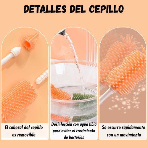 Cepillo eléctrico para lavar termos y teteros