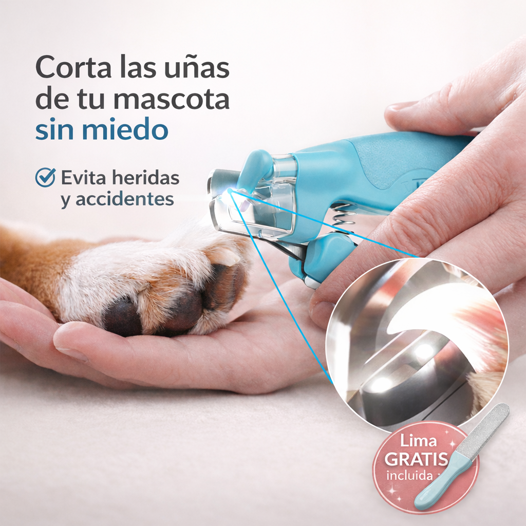 Corta Uñas Con Luz Mascotas