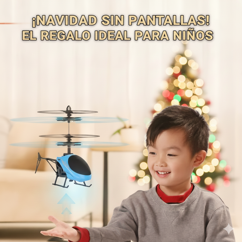 El helicóptero que entretiene sin pantallas